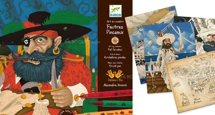 Djeco, Feutres Pinceaux Pirates Djeco, Feutres Pinceaux Pirates