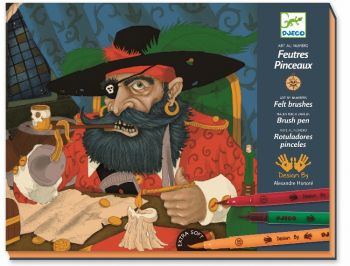 Djeco, Feutres Pinceaux Pirates Djeco, Feutres Pinceaux Pirates