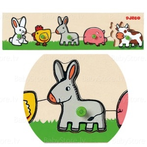 Djeco, Puzzle in Legno - Farm'n'co Djeco, Puzzle in Legno - Farm'n'co